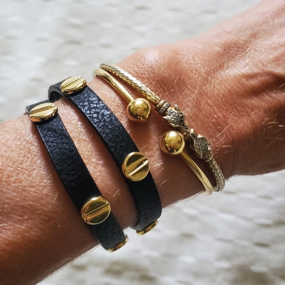 15 Pieces French Connection Screw Wrap Bracelet Choker Neckalce
